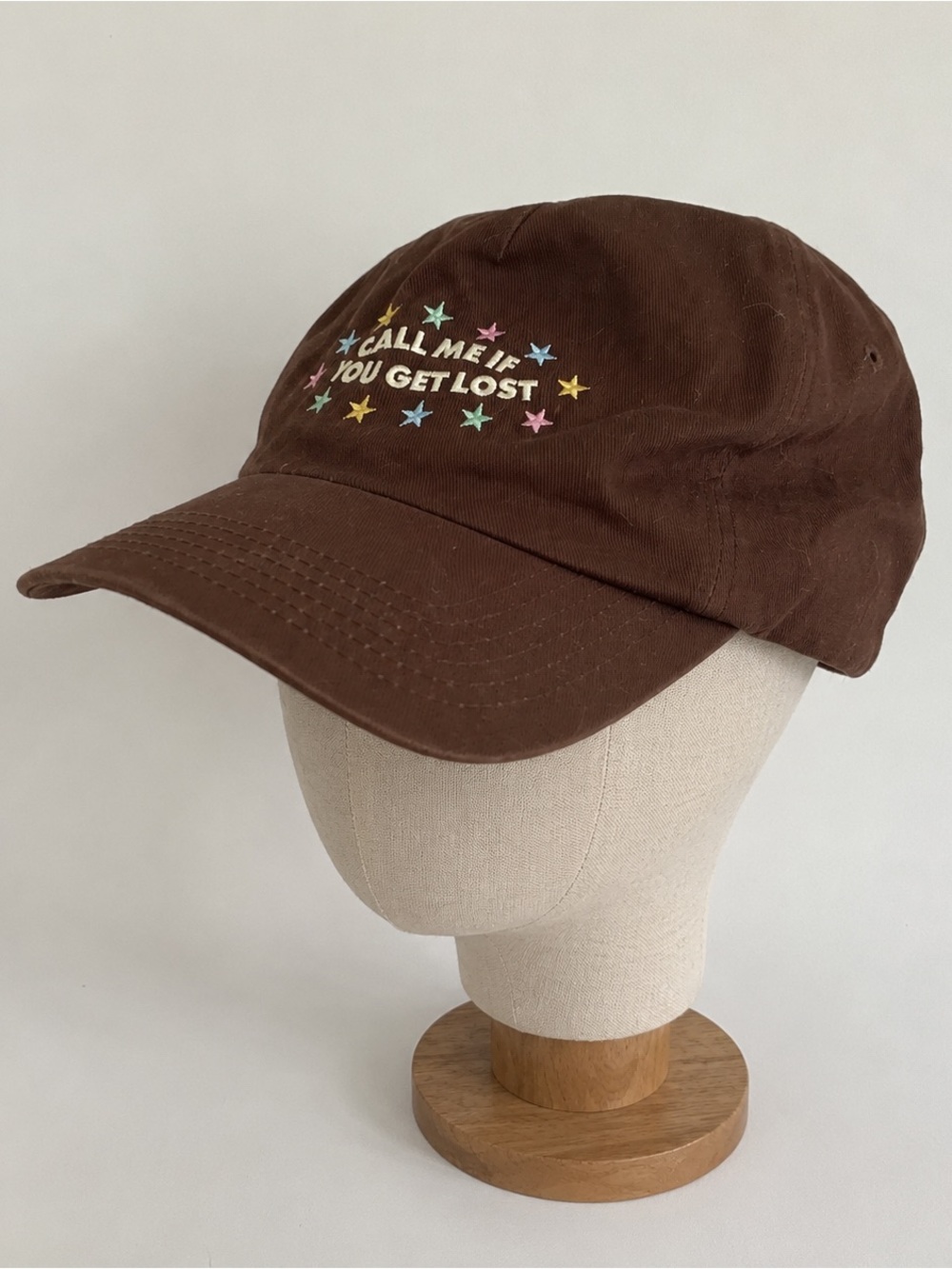 Golf Wang Brown Baseball Cap with Multicolor Star Embroidery